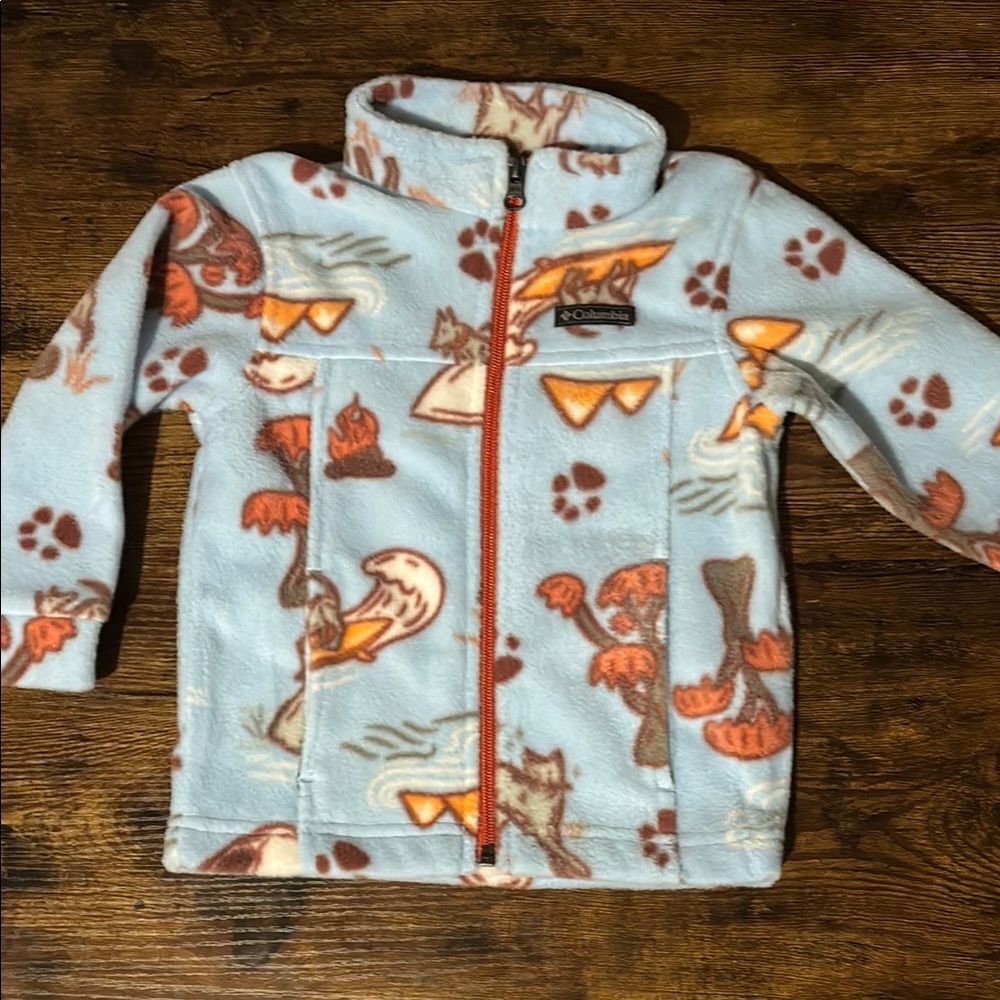 Columbia Kids' Blue Fleece Jacket with Animal Print